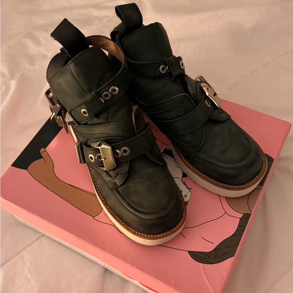 Jeffrey Campbell Coltrane Boots in Size UK4/US W6.5/EU 37 in Black w/ White Sole - Picture 2 of 15